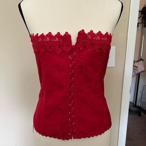 Frederick's of Hollywood Red Lace Corset